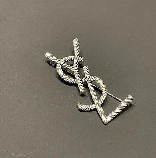 Yves Saint Laurent Silver Brooch